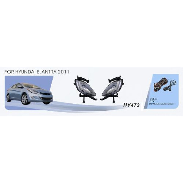 Протитуманні фари для Hyundai Elantra 2011-2014 12V 27W з проводкою (HY-473W)