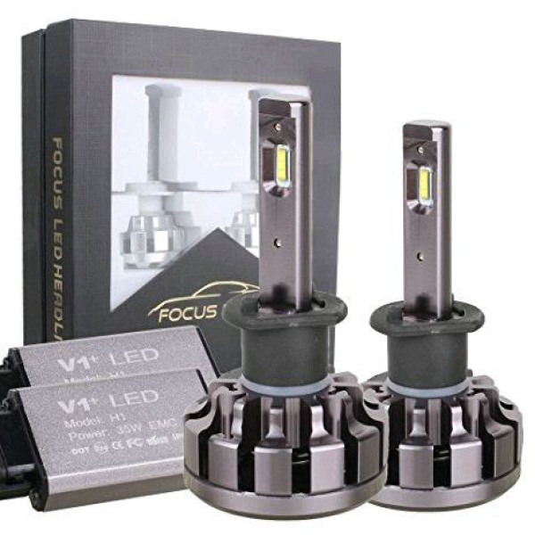LED лампы автомобильные Focus Beam H1 вентилятор 3400Lm V 1+ / CREE / 35W / 6000K / IP68 / 12-24V 2шт
