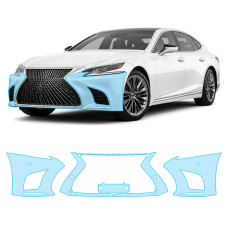 Антигравийная защитная бронепленка по лекалам для Lexus LS XF50 2018-2020 - передний бампер