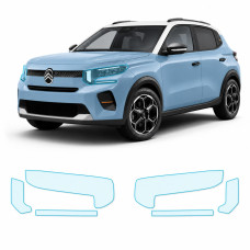 Антигравійна захисна бронеплівка за лекалами для Citroen C3 III 2024- оптика (фари та ПТФ)