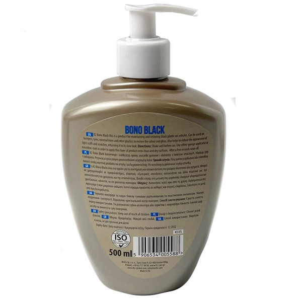 Відновник поверхонь гель K2 BONO BLACK 500ml гума / пластик / бампера