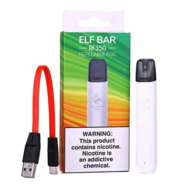 Багаторазова POD-система Elf Bar RF350 Starter Kit 350 mAh Білий