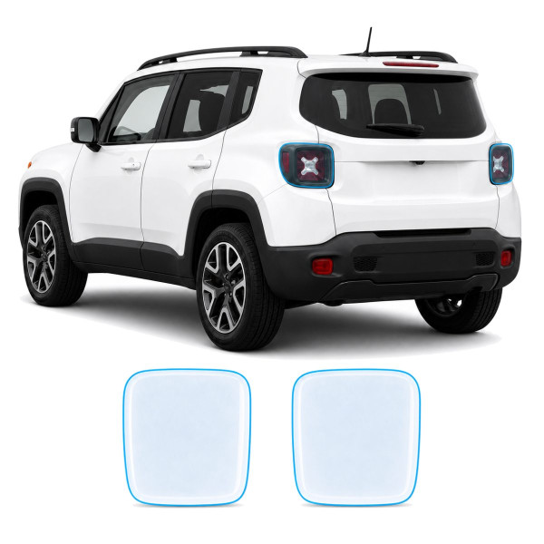 Антигравийная защитная бронепленка по лекалам для Jeep Renegade BU facelift 2019- задние фонари стопы