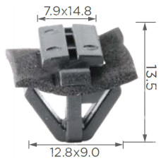 Кліпса кріплення молдингу Двері HYUNDAI KIA (877562G000, 87756-26000, 8775626000, 87756-2G000, 15207) C1149