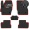 Коврики в салон EVA для Mazda 3 II BL SD/HB 2009-2013 с подпятником Черные-Красный кант 5 шт