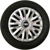 Ковпак колеса з емблемою Volkswagen SKS313 R15 сірий з логотипом на вибір 4 шт