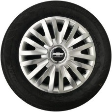 Ковпак колеса з емблемою Volkswagen SKS313 R15 сірий з логотипом на вибір 4 шт