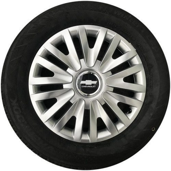Ковпак колеса з емблемою Volkswagen SKS313 R15 сірий з логотипом на вибір 4 шт