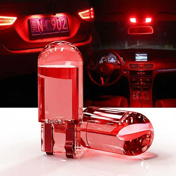 Автолампи світлодіодні LED 12V T10 0.5W (Скло Кругле) Червоний Світло 1 шт