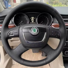 Чохол Обплетення Керма для Skoda Octavia II / SuperB 2010-2014 Шкіра (Модельна форма)