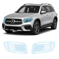 Антигравийная защитная бронепленка по лекалам для Mercedes-Benz GLB X247 facelift 2023- оптика (фары и ПТФ)