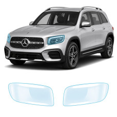 Антигравийная защитная бронепленка по лекалам для Mercedes-Benz GLB X247 facelift 2023- оптика (фары и ПТФ)