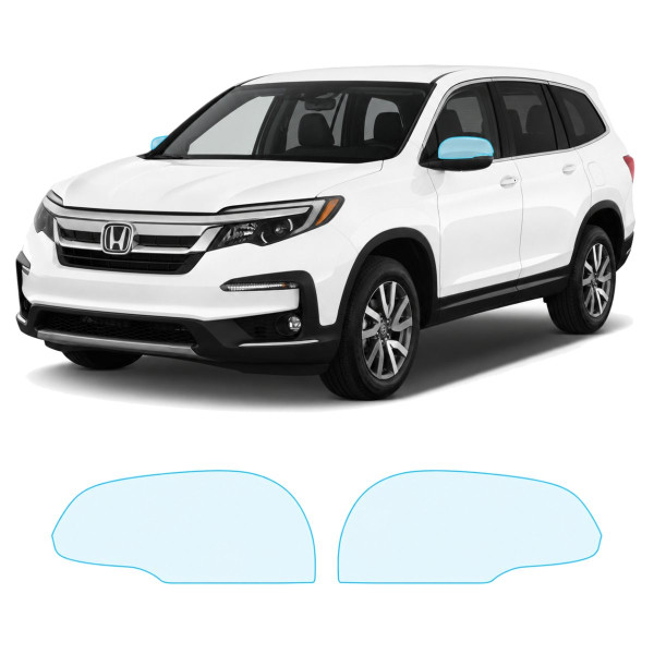 Антигравийная защитная бронепленка по лекалам для Honda Pilot III facelift 2019-2022 - зеркала