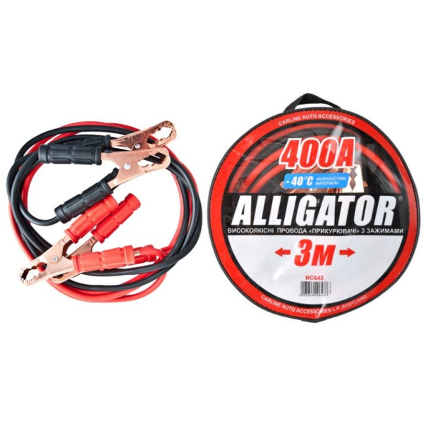 Пусковые провода прикуривания Alligator 400А / 3м / в сумке (BC643)