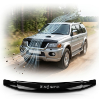 Дефлектор капота мухобойка Mitsubishi Pajero Sport 1998-2007 (Vip Tuning) MSH01