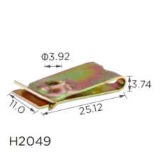 Скоба под винт L-25.12x11 D=4 универсальнаяH2049)