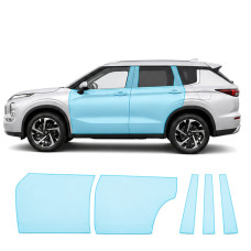 Антигравийная защитная бронепленка по лекалам для Mitsubishi Outlander IV facelift 2025- зоны дверей и стойки окон