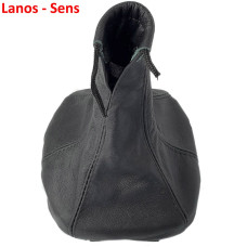 Чохол для ручки КПП Модельний Lanos - Sens рамкою Шкіра Чорний