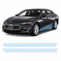 Антигравийная защитная бронепленка по лекалам для Chevrolet Malibu IX 2016-2018 - нижняя зона кузова пороги