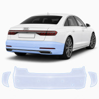 Антигравийная защитная бронепленка по лекалам для Audi A8 D5 2017-2021 - задний бампер