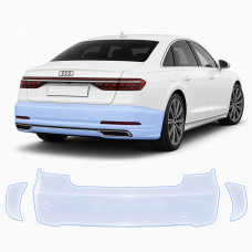 Антигравійна захисна бронеплівка за лекалами для Audi A8 D5 2017-2021 - задній бампер