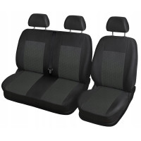 Модельні чохли 2+1 для Sprinter Crafter LT 1996-2006 щільна тканина жакард Чорний Ромб