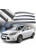 Дефлекторы окон ветровики Benke для Ford Focus III 2011-2018 Седан-Хечбек Хром Молдинг Нержавейка 3D (BFDFC1223-W/S)