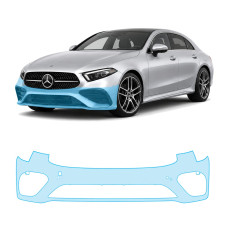 Антигравійна захисна бронеплівка за лекалами для Mercedes-Benz CLS C257 facelift 2021-2023 - передній бампер