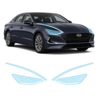 Антигравійна захисна бронеплівка за лекалами для Hyundai Sonata DN8 2019-2022 - оптика (фари та ПТФ)