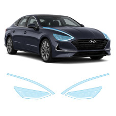 Антигравийная защитная бронепленка по лекалам для Hyundai Sonata DN8 2019-2022 - оптика (фары и ПТФ)