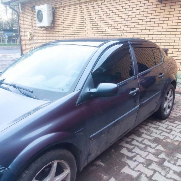 Дефлектори вікон вітровики Renault Megane II 2003-2008 Седан скотч SunPlex (SP-S-07)