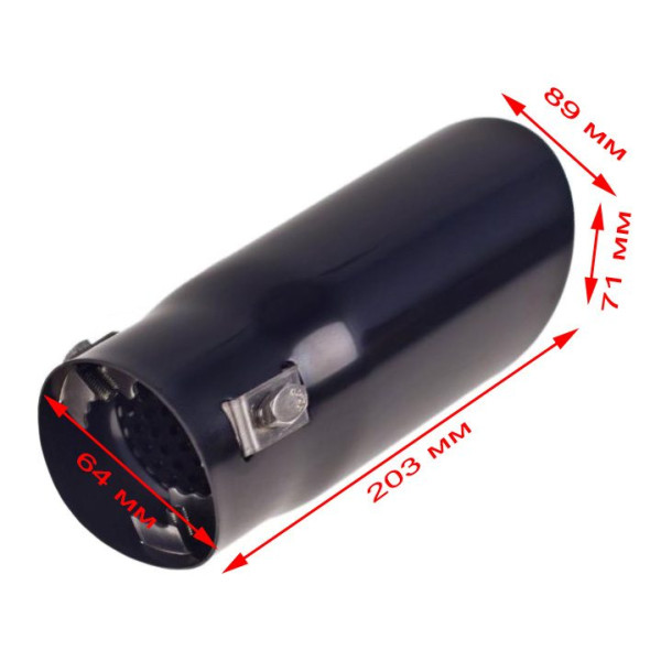 Насадка на глушитель Vitol 127x70x76 мм Черный Мат (НГ-0106-BK)