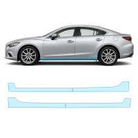 Антигравийная защитная бронепленка по лекалам для Mazda Mazda6 GJ 2012-2018 - нижняя зона кузова пороги