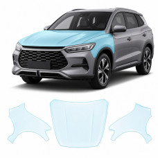 Антигравійна захисна бронеплівка за лекалами для BYD Song Pro I facelift 2023- капот і передні крила