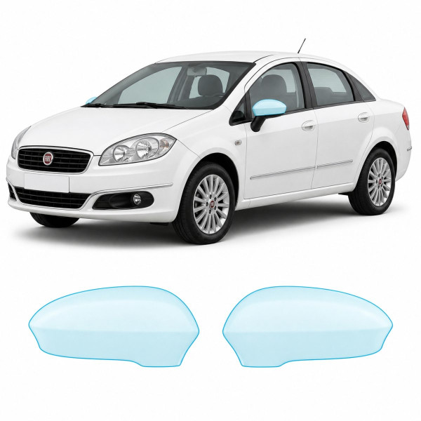 Антигравійна захисна бронеплівка за лекалами для Fiat Linea 323 2007-2018 - дзеркала