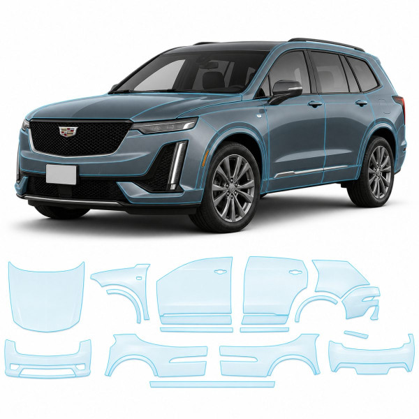 Антигравийная защитная бронепленка по лекалам для Cadillac XT6 I 2019- полный кузов