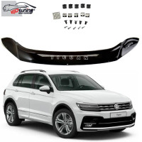 Дефлектор капоту мухобійка Volkswagen Tiguan 2016- Евро Крепление (Vip Tuning)