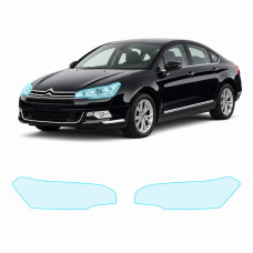 Антигравийная защитная бронепленка по лекалам для Citroen C5 III facelift 2012-2017 - оптика (фары и ПТФ)