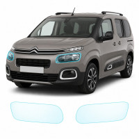 Антигравийная защитная бронепленка по лекалам для Citroen Berlingo III 2018- оптика (фары и ПТФ)