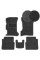 Ворсовые коврики для Honda Accord 5 1993-1997 с подпятником 5 шт (Carrera)