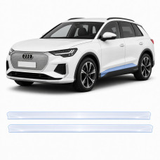 Антигравийная защитная бронепленка по лекалам для Audi Q4 e-tron F4 2021- нижняя зона кузова пороги