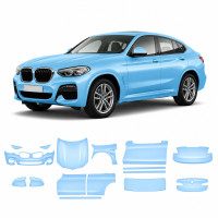 Антигравийная защитная бронепленка по лекалам для BMW X4 G02 2018-2021 - полный кузов
