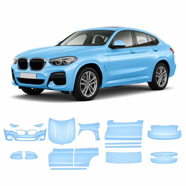 Антигравийная защитная бронепленка по лекалам для BMW X4 G02 2018-2021 - полный кузов