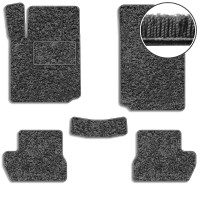 Ворсовые коврики для Citroen C2 2003-2010 с подпятником Черные 5 шт (Magnum)