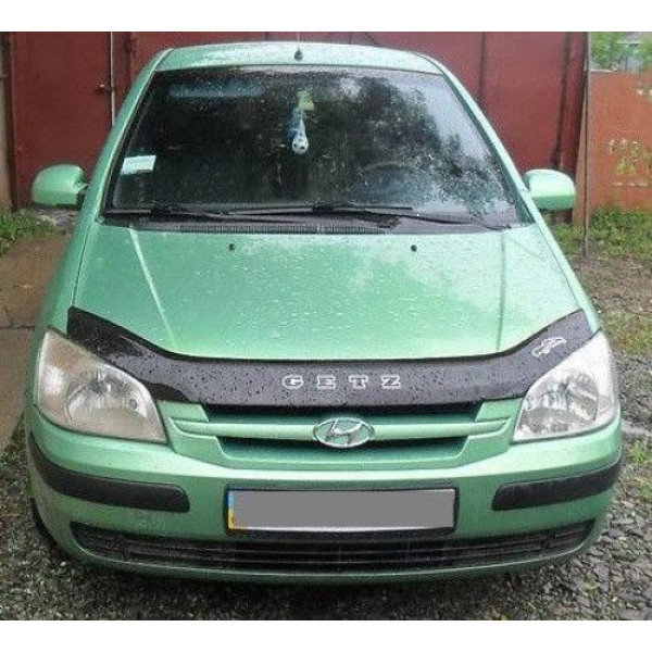 Дефлектор капоту мухобійка для Hyundai Gets 2002- 2005 Євро Кріплення (Vip Tuning) HYD05