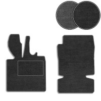 Ворсовые коврики для Smart Fortwo 2003-2007 с подпятником 2 шт (Carrera)