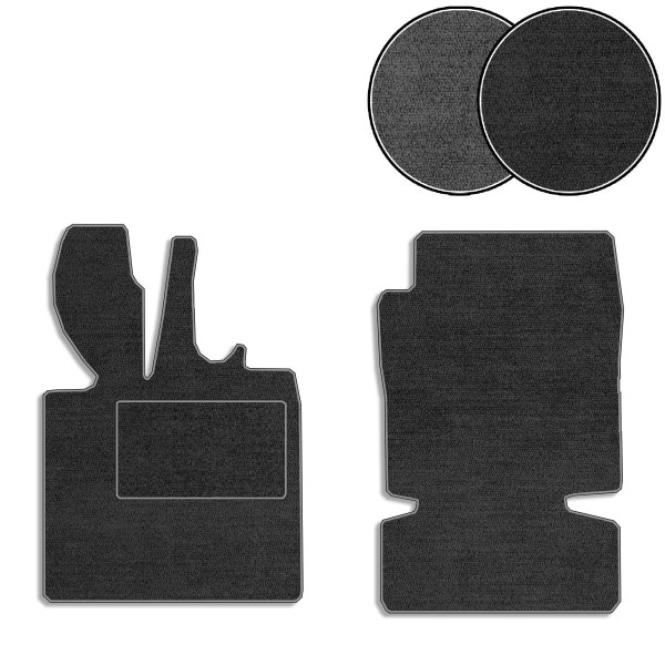 Ворсовые коврики для Smart Fortwo 2003-2007 с подпятником 2 шт (Carrera)