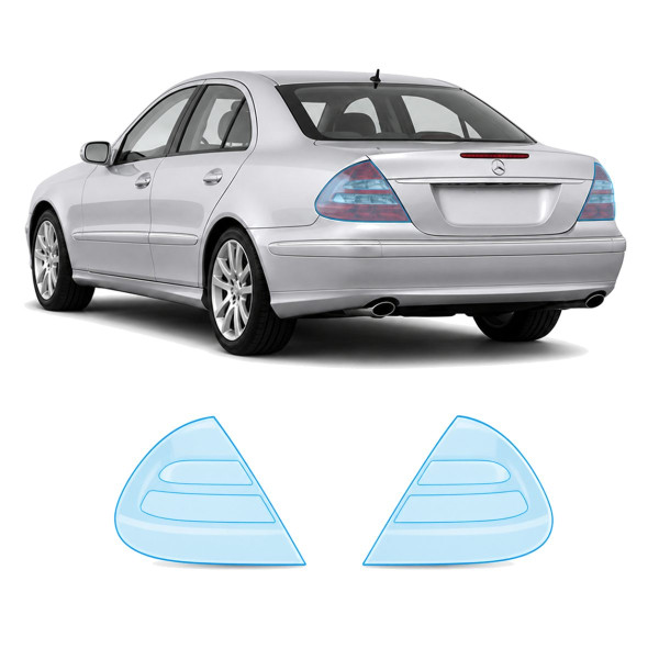 Антигравійна захисна бронеплівка за лекалами для Mercedes-Benz E-Class W211 facelift 2006-2009 - задні ліхтарі стопи
