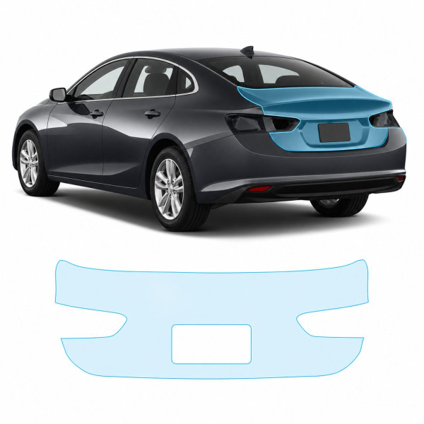 Антигравійна захисна бронеплівка за лекалами для Chevrolet Malibu IX 2016-2018 - зона кришки багажника