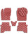 Коврики в салон для Ford Kuga / Escape 2013-2019 Экокожа Красные 5 шт (Rombus)